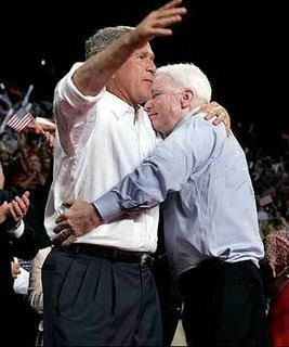 McCain clings to Bush