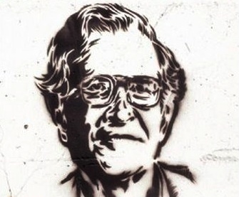 Noam Chomsky in graffiti